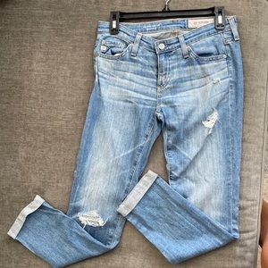 AG Adriano Goldschmied  size 25R The Stilt Roll - Up.